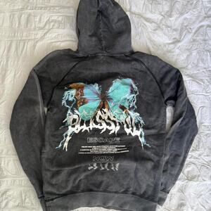 Grey graphic hoodie from PacSun